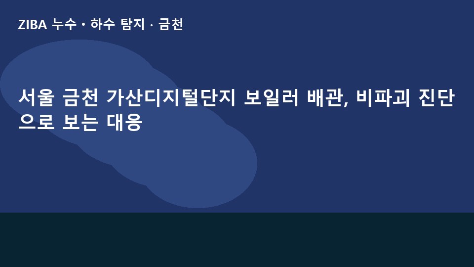 서울 금천 가산디지털단지 보일러 배관, 비파괴 진단으로 보는 대응